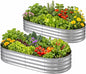 Galvanized Raised Garden Bed for Outdoor: 4X2X1ft Durable Metal Vegetable Plant Container Kit（2 Pack）
