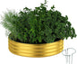 Garden Box Raised Flower Bed Galvanized Metal Planter Round Raised Garden Bed Kit for Gardening Outdoor 1PC Gold 2X2X1FT