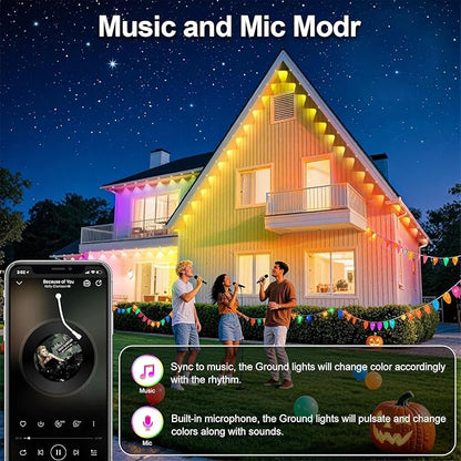 200FT Permanent Outdoor Lights for House Waterproof, IP67 LED Eave Lights with App/Remote Control, Outdoor Permanent led Lighting for House Roof Decor,Christmas,Party,All Holiday and Daily