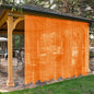 SpaceDresser Waterproof Outdoor Sheer Curtains for Patio - 2 Panels Rod Pocket Indoor Voile Sheer Curtain for Living Room,100W x 108L inch, Orange
