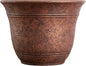The HC Companies Sierra Round Self-Watering Pot - Lightweight Plastic Planter for Herbs & More - Durable Plant Pots for Indoor Plants & Outdoor Plants (13” Rustic Redstone, Pack of 1)