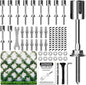 Wire Trellis for Climbing Plants Outdoor, 12 pcs Wall Wire Trellis Kit, T316 Stainless Steel Wall Trellis Kit Espalier Cable Trellis System (Hubs Only, Without Cable)