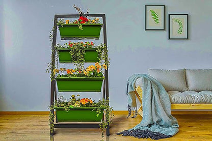 Outland Living 6-Ft Raised Garden Bed - Vertical Garden Freestanding Elevated Planter with 4 Container Boxes - Good for Patio or Balcony Indoor and Outdoor - Perfect to Grow Vegetables Herbs Flowers