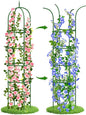 Trellis for Climbing Plants Outdoor, 6FT Garden Obelisk Rustproof PE Coated Metal Potted Plant Climbing Support, Thickened Tube Plant Tower Trellis for Clematis Vine Support Indoor (1 Pack)