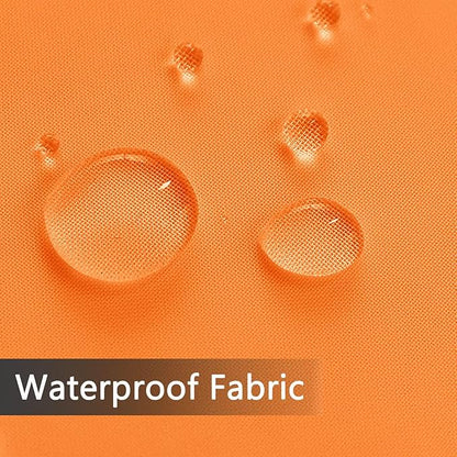 SpaceDresser Waterproof Outdoor Sheer Curtains for Patio - 4 Panels Rod Pocket Indoor Voile Sheer Curtain for Living Room,52W x 84L inch, Orange