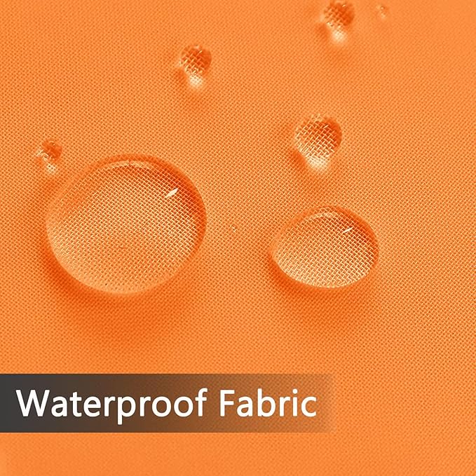 SpaceDresser Waterproof Outdoor Sheer Curtains for Patio - 2 Panels Rod Pocket Indoor Voile Sheer Curtain for Living Room,52W x 84L inch, Orange