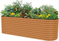 32" Extra Tall Raised Garden Bed Kits, 4 x 8 x 2.7ft Raised Planter Box Outdoor, 2.5 x 9.5 x 2.7ft Deep Root 10 in 1 Modular Metal Raised Beds for Gardening Vegetables Flowers Fruits - Terra Cotta