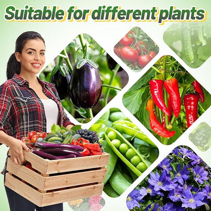 ANPHSIN 3 Sets Tomato Cages with 7 gal Grow Bags - 47'' Stable Plant Garden Planters, Flexible Vegetable Trellis for Balcony Deck Yard Tomatoes Peppers Eggplants Flowers