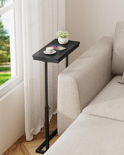 TUTOTAK End Table, Side Table, Tall Couch Table, Sofa Table, Living Room, Bed Room, Black TB01BK083