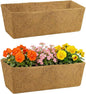24in Tapered Coco Liners for Window Planter Box - 2 Pack 100% Natural Coconut Coir Fiber Liner Replacement for Deck Flower Box, Garden Railing Fence Wall Planter Basket