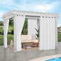 NICETOWN Canvas Outdoor Curtains for Patio Waterproof Extra Wide, Rustproof Grommet Indoor Outdoor Porch Curtains & Drapes for Gazebo/Cottage, W72 x L84 Inch, Lily White, 2 Panels