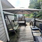 PURPLE LEAF Patio Umbrella 9' X 9' Rectangle Cantilever Umbrella Large Aluminum Outdoor Umbrellas with 360-degree Rotation & UPF40+ Premium Fabric for Deck Pool Garden Yard, Ash Mocha