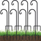 FEED GARDEN Adjustable 32 Inch Shepherd Hooks Rust Resistant Steel Shepard Hooks for Outdoor Hanging Lanterns, Bird Feeders, Solar Lights, Weddings Decor 8 Pack
