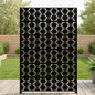 Casaphoria Metal Privacy Screen Outdoor, 72" H x 47" W Freestanding Decorative Privacy Screen for Patio Deck Balcony Garden with Stable Base, Black-Square