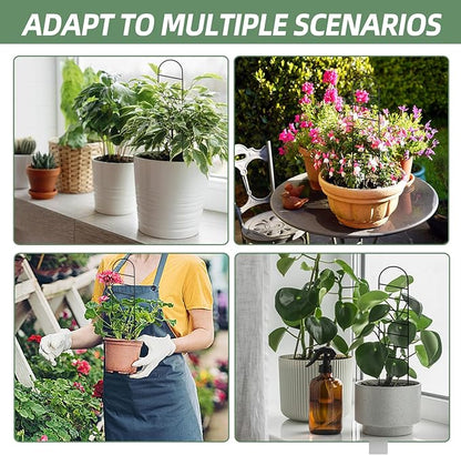 17.5 Inch Indoor Plant Trellis for Climbing Plants, Small Metal Garden Trellis for Potted Plants,Plants Accessories Hoya,Flower,Plant Support (Ladder-Metal)