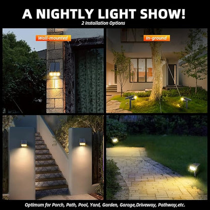 3 Brightness Modes Solar Outdoor Lights with Super Bright 40LEDs, 360 Adjustable Lighting Angle, USB Charging, Longer Working Time, Waterproof, Patio, Porch, Driveway