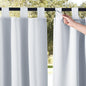 NICETOWN 2 Panels Patio Curtainss Outdoor Waterproof W52 x L120, Detachable Sticky Tab Top Blackout Public Dividers Thermal Insulated Blinds Sunlight Block for Arbor/Pool/Sunroom, Tan