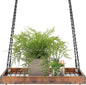 Plant Hanger Indoor Outdoor, 16" Large Hanging Planters for Indoor Plants Hanging Plant Holder Wood Metal Hanging Plant Shelf Large Hanging Baskets for Plants Outdoor Window Ceiling
