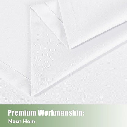 HolidayIdeas Outdoor Curtains for Patio Waterproof, 6 Panels - 54x95 Inches - Weatherproof Privacy Outsides Curtains for Cabana Porch Pergola, Sunlight & UV Blocking (White, Grommet Top)