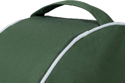 QILLOWAY Indoor/Outdoor Inflatable Stool,Round Ottoman,All Weather Foot Rest for Camping or Home,Dark Green