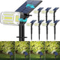 102 LEDs Solar Spot Lights Outdoor, [ 4 Modes/8 Pack] Solar Spotlights Waterproof IP65, Adjustable Light & Panel Landscape Flood Powered Lights for Yard Garden Pathway Wall (Cool White)