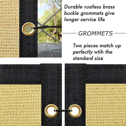 UPGRADE Privacy Fence Screen 4'x3' Sand Outdoor 90% Visibility Blockage 170 GSM Mesh Shade Cover Panels for Backyard,Balcony,Home Decoration with Zip Ties,Customized Avaliable
