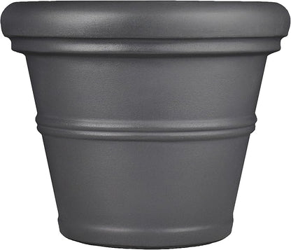 Tusco Products Rolled Rim Garden Planter, 36-inch, Slate