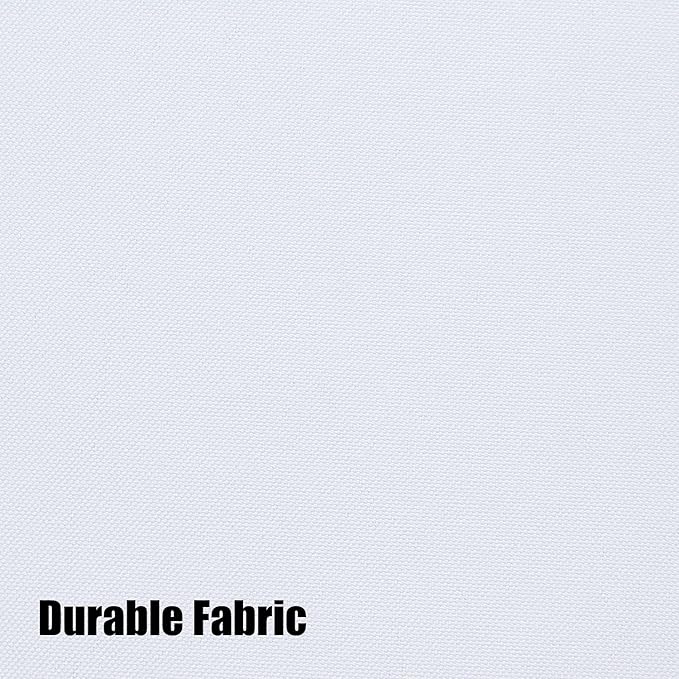 BONZER Waterproof Outdoor Curtains for Patio Porch Pergola Cabana Thick Privacy Wide Grommet Indoor Curtains for Bedroom Living Room, 1 Panel, 110W x 108L inch, White