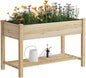 FILWH Raised Garden Bed with Legs Elevated Wooden Planter Box Stand Large Planter Stand Box for Fruits Vegetables Flowers with Divider with Bag - 48 * 24 * 30.5IN