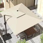 9' X 12' Cantilever Outdoor Patio Umbrellas with Base Included, Large Rectangle Umbrella Heavy Duty 360°Rotation Offset Umbrella for Garden Deck Pool Patio,Beige