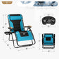 Zero Gravity Recliner Chair, Oversized XXL, Padded, Aqua, Foldable