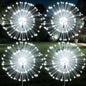 JJGoo Solar Firework Lights, 4 Pack 120 LEDs 2 Lighting Modes Solar Garden Lights Outdoor Waterproof for Yard Patio Walkway Pathway Party Wedding Christmas Decorative - White