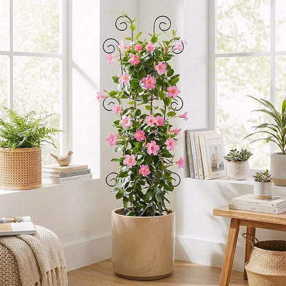 4 Pack 43 Inch Metal Plant Trellis for Climbing Plants - Rustproof Garden Trellis for Large Potted Houseplants, Sturdy Plant Support Indoor Outdoor for Monstera & Vines, Home Decor