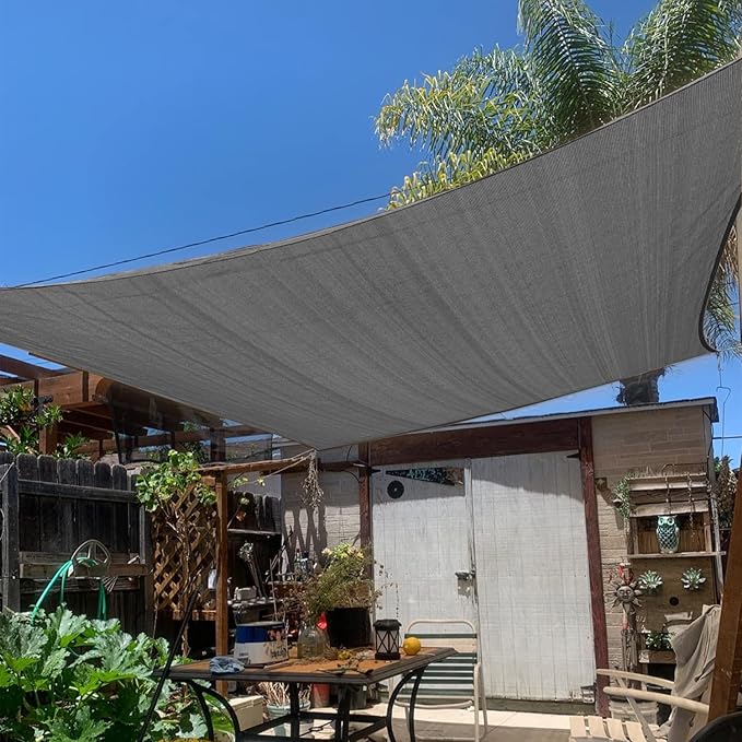 KANAGAWA 6'X16' Dark Gray Custom Size Sun Shade Sail Rectangle UV Block Canopy Cover for Patio Backyard Lawn Garden Outdoor (Customized Available)