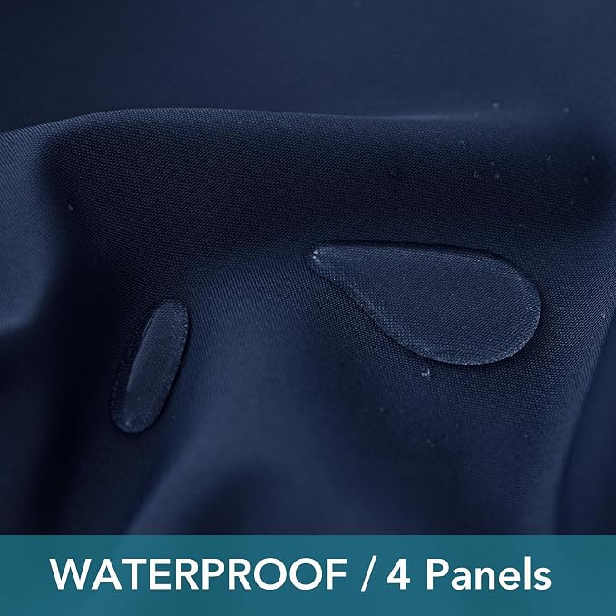 HolidayIdeas Outdoor Curtains for Patio Waterproof-4 Panels Windproof - Image 4