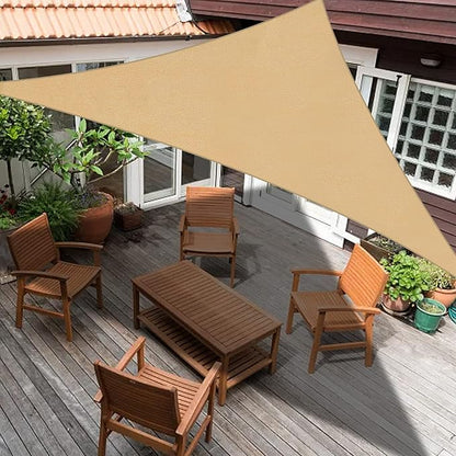 SUNLAX Custom Size 10'x18'x20.6' Sand Sun Shade Sail Right Triangle UV Block Sunshade for Backyard Yard Deck Patio Garden Outdoor Facility (Customized)