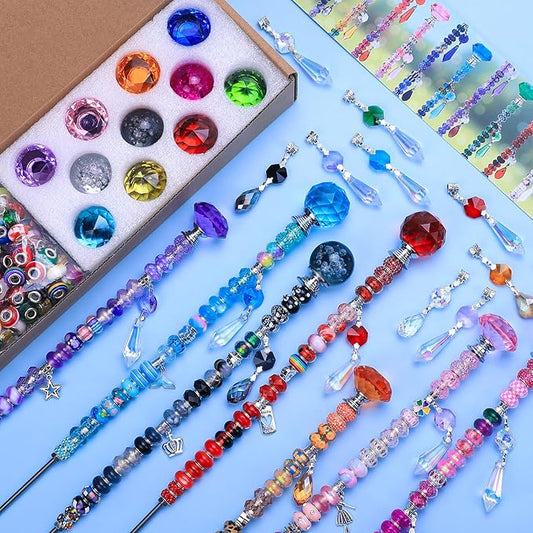Decorative Garden Stakes Kit, 390 Pcs with 11 Crystal Colors