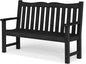 Stoog All-Weather 2-Person Outdoor Bench, 800 lbs Capacity HIPS Plastic Garden Bench for Patio, Backyard, Porch and Park, Never Fades & Rust-Proof, Black