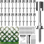 Wire Trellis for Climbing Plants Outdoor, 20-Set Wall Trellis Kit, T316 Espalier System for Fence and Garden DIY Projects (Hubs Only, Without Cable)
