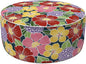 LVTXIII Inflatable Stool Ottoman Footrest with Handle, Decorative Fade-Resistant Foot Stool, Indoor or Outdoor Pouf for Home Garden and Camping Use, D21 x W 21 x H9, Flower Bloom
