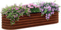 Outsunny 6.5' x 2' x 1.4' Galvanized Raised Garden Bed Kit, Outdoor Metal Elevated Planter Box with Safety Edging, Easy DIY Stock Tank for Growing Flowers, Herbs & Vegetables, Brown