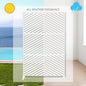Metal Garden Privacy Screen 74 in H x 47.2 in W, White Chevron Divider