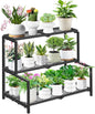 3 Tier Stair Style Metal Plant Stand for Indoor Outdoor, Heavy Duty Plant Display Shelf for Multiple Plants, Garden Rack Flower Pot Holder for Living Room Patio Balcony