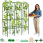 65" Tall Cucumber Trellis for Raised Bed, Garden Trellis for Climbing Plants Outdoor, U-Shape Metal Arch Vegetables Trellis Plant Support for Zucchini Squash Vines
