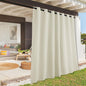 RYB HOME Extra Wide Outdoor Curtains for Patio Waterproof Heavy Duty Thermal Insulated in Summer Full Coverage Privacy for Porch, Gazebo & Pergola, W100 x L84, Beige, 1 Panel