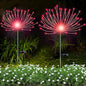 YOTOZU 2 PCS Solar Firework Light, Outdoor Solar Garden Decorative Lights 120 LED Powered 40 Copper Wires String DIY Landscape Light for Walkway Pathway Backyard Decoration Parties Perfect Gifts(Red)