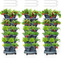 Strawberry Vertical Planters Tower Garden 3 Pack, 7 Tiered Stacking Herb Vegetable Planter with Support Pole Indoor and Outdoor - Dark Grey