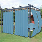 Easy-Going Outdoor Patio Curtains Detachable Tab Top Windproof Weatherproof Curtain for Cabana, Porch, Pergola and Gazebo, Tab Bottom Drape, 2 Panels, 54W x 108L inch, Sky Blue