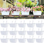 LaLaGreen Planter Boxes Outdoor (15 Pack, 11.8 Inch) White Metal Iron Hanging Flower Pots Deck Railings Rails Fence Buckets Countryside Boho Style Wall Mount Window Box Plant Holder Hooks Porch Decor