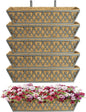 6 Pack 24 Inch Window Boxes Planters Railing Planter Box with Adjustable Brackets for Porch Fence Patio Balcony Hanging Flower Baskets with Coco Liners for Outdoor Garden Decor - Dark Grey